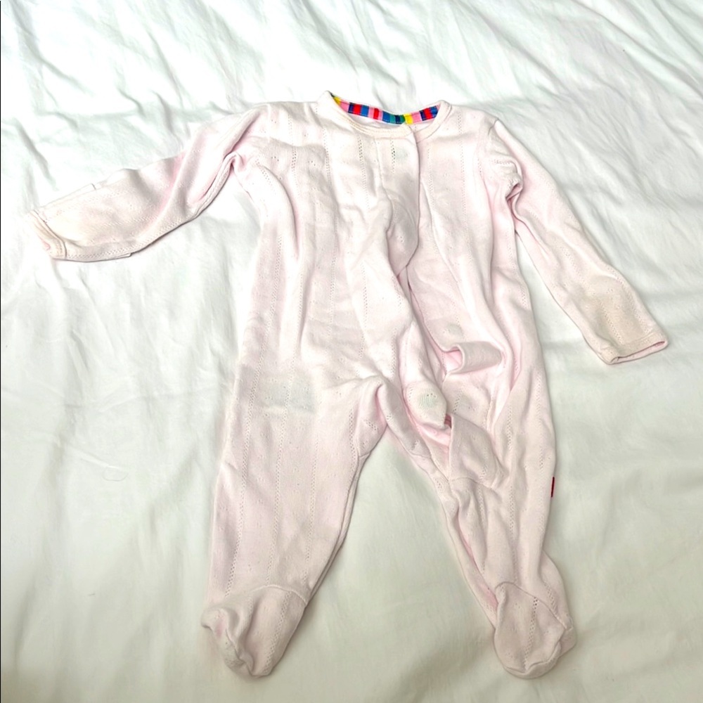 Magnetic Me Pink Footies Soft One Pieces